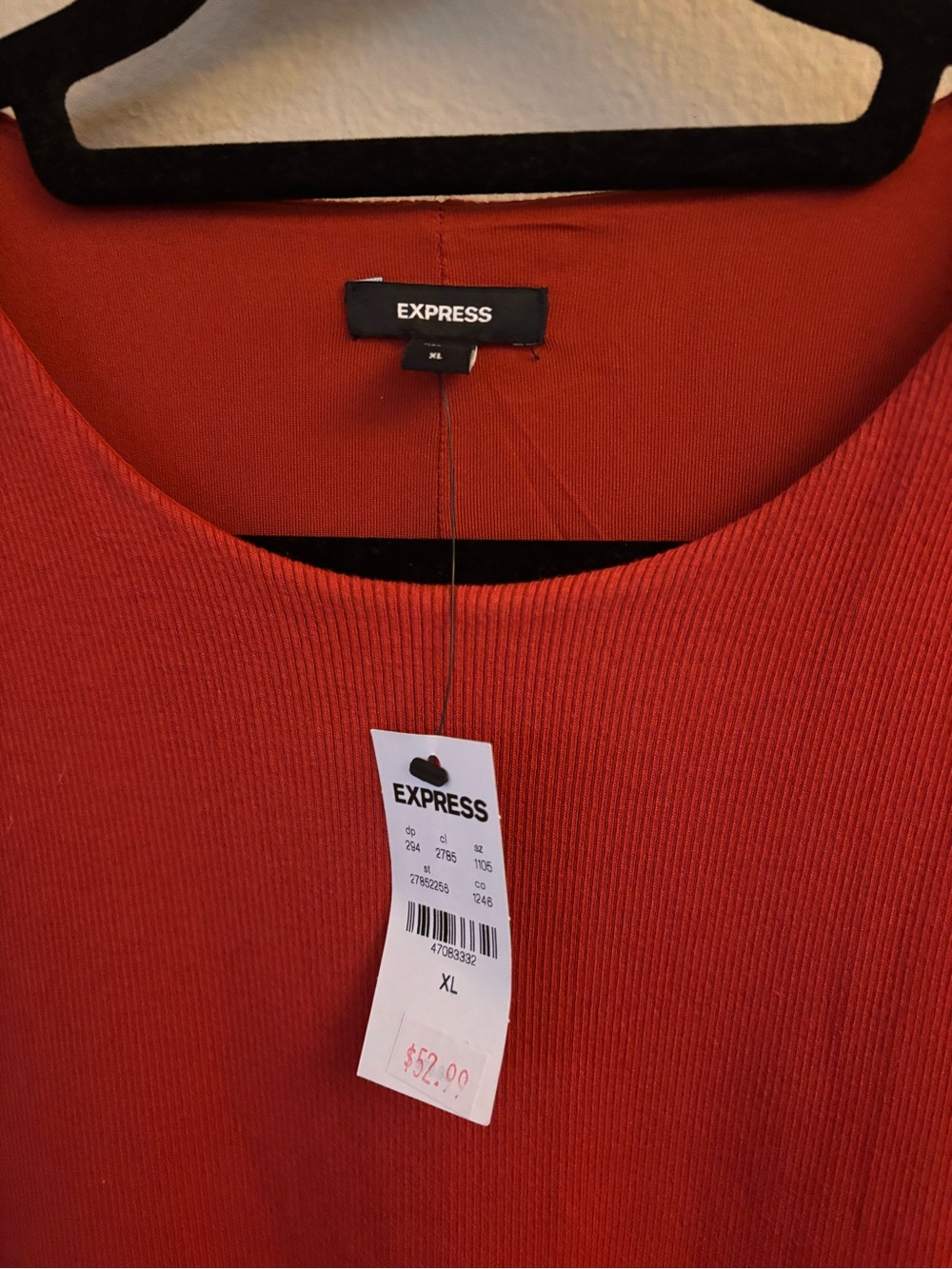 Express Red Sleeveless Midi Dress - Picture 2 of 3